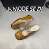 Novedad Primavera/Verano 2026 Estilo Francés Simple Versátil Moño Strass Accesorio Celebridad de Internet Mocasines Mary Jane