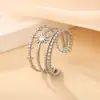 Anillo Sencillo de Acero de Titanio Estilo Europeo y Americano de Gama Alta Abierto de Nicho Elegante Moderno para Hombres y Mujeres