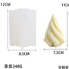 Molde de Silicona Cónico Espiral Minimalista Transfronterizo para Velas de Aromaterapia y Adornos de Yeso Estilo Ins Europeo y Americano con Patrón Espiral Puntiagudo
