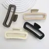 Pinza Rectangular de Goma Pintada para Agarre de PC Europea y Americana Transfronteriza 13cm Extra Grande Esmerilada Pinza de Tiburón Pinza para el Cabello Venta al por Mayor