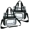Bolsa de Almuerzo de PVC Correa para el Hombro Plástico Impermeable Bolso de Mano Bolsa de Almuerzo Transparente Bolso Cruzado