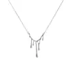 Collar Profundamente Sentimental de Cadena de Lava con Gota de Agua para Mujer, Tendencia Ins de Lujo Ligero de Verano, Cadena Minimalista de Hip-Hop para Suéter, Accesorio Picante para Chica