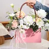 Dia das Mães Bolsa de Couro Impermeável para Arranjo de Flores Embalagem para Buquê Caixa de Presente Bolsa Tote Embalagem para Flores Musiss/Muxi Várias Cores