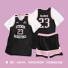 Uniforme de baloncesto para mujer, traje de verano de secado rápido para estudiantes, estilo dos en uno falso, manga corta, para hombre, juego, entrenamiento, uniforme de equipo deportivo, uniforme de clase, compra grupal