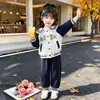 Elegante Conjunto Deportivo de Dos Piezas Estilo Béisbol para Niñas para Primavera/Otoño, Conjunto de Bebé de Moda Suelto 2026