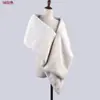 Novo Outono e Inverno Quente Feminino 175*30cm Longo Cor Pura Espessado Plush Xale Fornecimento Direto da Fábrica Atacado