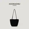 Bolso bandolera de gamuza transfronterizo coreano para mujer, adecuado para ir al trabajo, casual, moderno, vintage, estilo versátil, diseño de ciervo, bolso tote tipo cubo moteado