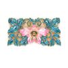 F60857 Joyería Estilo Antiguo DIY Cobre Hecho a Mano Dos Tonos Verde Pastel Pasador Corona de Pelo Material Accesorios 30*55mm