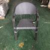 Silla de Rattan Individual Estilo Francés en Stock, Silla de Rattan de Ocio para Balcón, Conjunto de Mesa y Sillas de Rattan para Exterior de Patio de Hotel y Casa de Huéspedes
