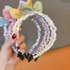 Coreia do Sul orelhas de coelho Tiara de Princesa infantil Menina tiara para cabelo quebrado Princesa laço fofo acessórios de cabelo para menina moda