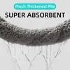 Alfombra de Piso Absorbente para Baño de Color Sólido Antideslizante en Forma de U para Inodoro Alfombra para Pies para Inodoro de Baño Alfombra para Puerta de Baño Alfombra Personalización