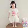 Pijama de Verano Fino para Niñas, Ropa de Dormir de una Pieza para Niños Pequeños, Ropa de Casa de Verano con Dinosaurios para Niñas, Ropa Fresca para el Hogar