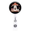 Parche de gota de pegamento ABS para Halloween, retráctil, giratorio, de fácil extracción, con forma de calabaza fantasma, insignia navideña, regalo, hebilla fácil de extraer