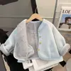 Ropa de abrigo para niñas para otoño e invierno 2026, nueva ropa de invierno elegante y abrigada para niños, tops cálidos con forro de polar para bebés pequeños