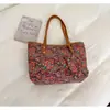 Bolsa Tote Estilo Étnico Tendência deste Ano para Mulheres, Novo Modelo Verão 2026, Bolsa de Ombro de Grande Capacidade, Bolsa Versátil para Axila