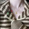 Collar Colgante de la Fortuna Chapado en Oro Vietnamita para Mujer, Accesorio de la Fortuna Versátil de Diseño de Nicho, Mismo Estilo que en Xiaohongshu