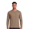 Camiseta deportiva de manga larga personalizada transfronteriza para otoño e invierno, camiseta deportiva de manga larga sin costuras con protección solar para hombre, camiseta deportiva personalizada transpirable