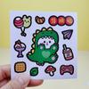 Panda Trabajador Feliz Calcomanía Creativa para Termo Calcomanía para Libreta de Estudiante Calcomanía Decorativa para Vaso de Agua Funda de Teléfono Móvil