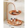 Caixa Decorativa para Chaves Luz de Entrada Ornamentos de Luxo de Entrada Porta de Entrada Sapateira Superior Rack de Armazenamento de Camada Dupla Acabamento de Mesa