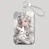 Portatarjetas de Princesa del Zodiaco Doce Portatarjetas de Comida Estudiantil Funda Protectora para Tarjeta de Campus, Tarjeta de Autobús, Tarjeta de Identificación Tarjeta de Acceso