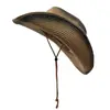 Estilo Europeo y Americano Sombrero para Acampar al Aire Libre y Montañismo para Niños Combinación Perfecta para Pesca Sombrilla Sombrero para el Sol para Hombres Ala Ancha Vaquero Occidental
