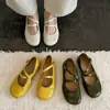 Esquema de color dopamina~Diseño de cabeza de mango individualista Mary Janes Otoño 2026 Nuevos Zapatos para Mujer Casual Versátiles de Nicho