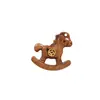 Cavalo de Balanço de Madeira de Jujuba Fulminada Brinquedo Cavalo Carro Chaveiro Pingente de Riqueza Instantânea