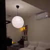 Luminária de papel estilo wabi-sabi japonês de Isamu Noguchi para quarto, restaurante, pousada, sala de estar, loja de roupas, luminária pendente esférica atmosférica de papel de arroz