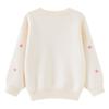 Nuevo suéter de punto para niñas 2023 primavera, otoño e invierno, bordado de flores, cuello redondo, suéter base, top de lana versátil, venta al por mayor
