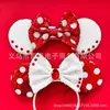 Faixa de cabeça do Mickey Orelhas do Mickey Acessórios de cabelo com lantejoulas Laço de lantejoulas poá Faixa de cabeça com orelhas do Mickey poá