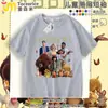 Plano de Transformação de Castor Novo Transfronteiriço Camiseta de Algodão Puro de Manga Curta para Crianças Roupa de Verão Tops de Meia-Manga para Meninos e Meninas Hoppers