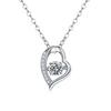 Amor em forma de moissanite novo s925 sterling prata clavícula cadeia de nicho feminino de luxo simples colar pingente presente atacado
