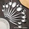 Cuchillo de Cintura Pequeño, Tenedor y Cuchara de Acero Inoxidable, Juego Grande de Vajilla, Cuchillo y Tenedor para Bistec, Tenedor para Fruta de Hotel Restaurante, Cuchara para Café