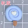Chaveiro Decoração de Borracha Macia em PVC de Pirulito Acessórios de Brinquedo Alimentício Cor Macaron DIY Acessórios para Caixa de Joias de Carteira de Motorista