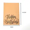 Al por mayor transfronterizo Inglés Feliz Cumpleaños simple papel kraft creativo tarjeta de felicitación de agradecimiento tarjeta pequeña plegable de cumpleaños