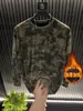 Sudadera de hombre con lentejuelas y manga larga, moderna, forrada de polar, desgastada, a la moda, superventas, cuello redondo, otoño-invierno, graffiti tie-dye, nuevo estilo de lujo ligero