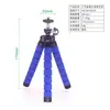 Tripé Flexível com Cabeça de Bola de Metal, Suporte Polvo para Celular, Ferramenta para Selfie, Suporte de Telefone Horizontal e Vertical para Selfies e Transmissões ao Vivo