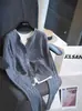 Cárdigan de punto trenzado con cuello redondo estilo vintage 100% lana merino para mujer Chaqueta Suéter Top 25 Otoño Nuevo G120212