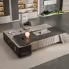 Escritorio y Silla para Oficina de Jefe, Escritorio de Gerente de Alta Gama, Mobiliario de Oficina, Escritorio Ejecutivo de Lujo Ligero, Fábrica