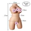 2.2kg Senos Grandes Glúteos de Grasa Real Medio Cuerpo Sólido Molde Invertido Muñeca Sexo Masculino Copa de Avión Juguete Sexual
