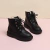 Novas Botas Infantis, Botas para Meninas, Outono e Inverno Veludo Quente Novo Estilo Britânico Botas de Passarela para Meninos