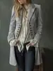 Moda Outono/Inverno Feminina Europeia e Americana 2026 AliExpress Manga Longa Cor Sólida Retalhos Bordado Veludo Dourado Casaco Estilo Europeu e Americano
