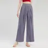 Calça Esportiva Nude para Mulheres, Solta, Respirável, Fina, Calça Reta de Perna Larga, Treino de Corrida de Alta Qualidade, Calça Fitness com Proteção Solar