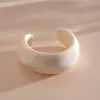 Pulseira Elástica Gradiente de Acrílico Europeia e Americana, Pulseira Geométrica Redonda de Resina Elegante e Simples, Joia Feminina de Alto Padrão Transfronteiriça