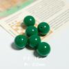 Cuentas redondas de colores de 16 mm, cadena pulida para teléfono móvil, pendientes de cuentas, pulsera DIY hecha a mano, accesorios de agujero recto, cuentas sueltas lindas