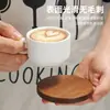 Porta-copos de Madeira de Acácia Japonesa Base Antiderrapante para Copos Tapete Isolante Anti-Queimadura Tapete para Panela Redonda Tapete de Mesa de Jantar Porta-copos de Chá Doméstico