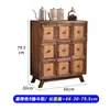 Aparador de Madeira Maciça Vintage Armazenamento Estilo Country Americano Sala de Estar Armário Antigo Pousada Armário de Jantar Balde Decorativo Criativo Armário