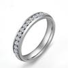 Anel de aço inoxidável 4MM anel de diamante anel de luxo anel de moda simples ebay fornecimento de fábrica