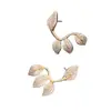 Brincos de Folhas de Zircônia Novos Transfronteiriços Brincos de Flor da Indústria Pesada Brincos Galvanizados a Cobre de Proteção Ambiental Brincos Joias Doces