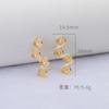 Aretes diy aretes accesorios chapado en oro de 14K soporte para perlas estilo retenedor de color 2022 aretes transfronterizos aretes para mujer